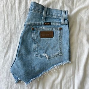 WRANGLER High-Waist Denim Cut-Off Shorts